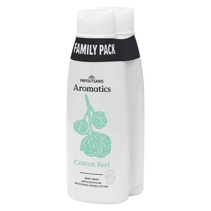 ΠΑΠΟΥΤΣΑΝΗΣ Aromatics αφρόλουτρο cotton feel 2x650ml