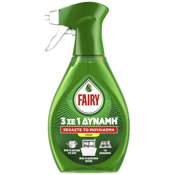 FAIRY υγρό πιάτων power spray με λεμόνι 500ml