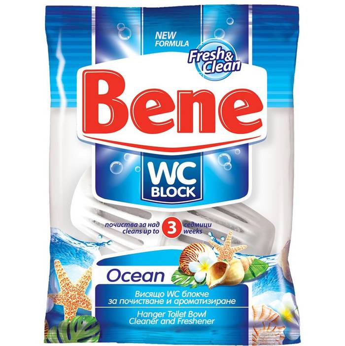 BENE μπλοκ λεκάνης WC με άρωμα ωκεανού 40gr