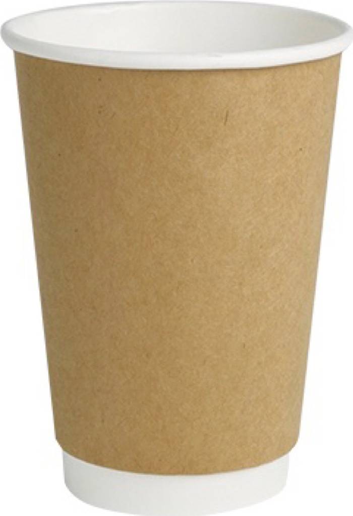 ΘΑΛΑΣΣΙΝΟΣ ποτήρι χάρτινο άσπρο-καφέ double wall 8oz 25τεμ