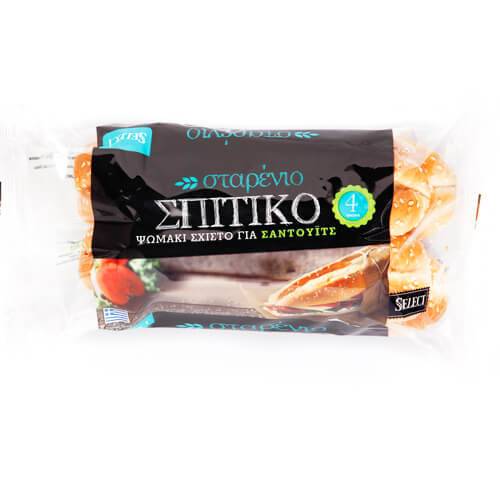 SELECT ψωμάκι hot dog με σουσάμι σταρένιο 4τεμ 300gr