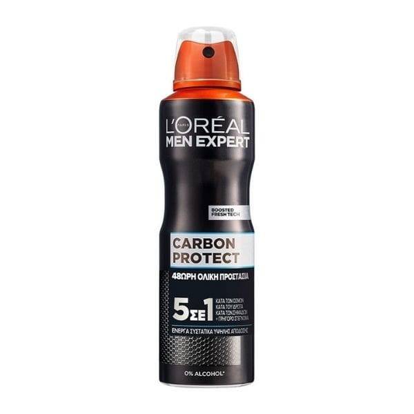 L'OREAL PARIS αποσμητικό σώματος spray men carbon protect 5σε1 150ml
