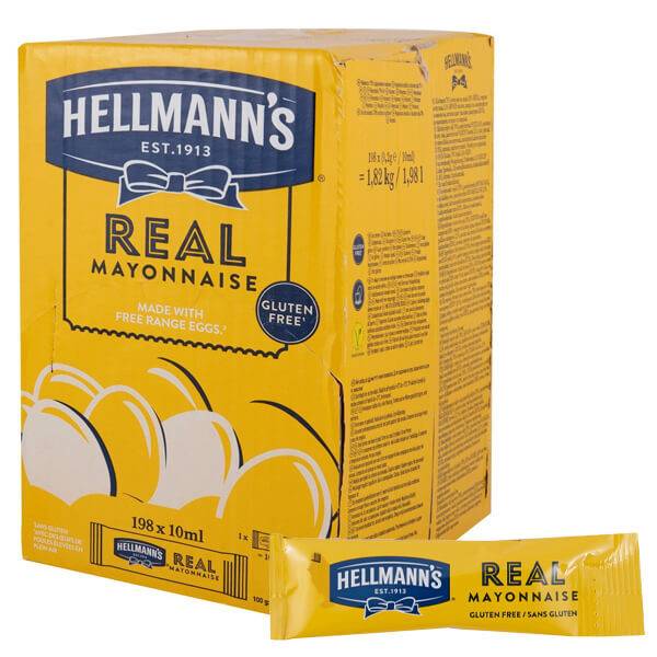 HELLMANN'S μαγιονέζα μερίδες 198x10ml