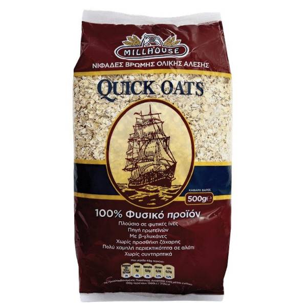 MILLHOUSE νιφάδες βρώμης 500gr