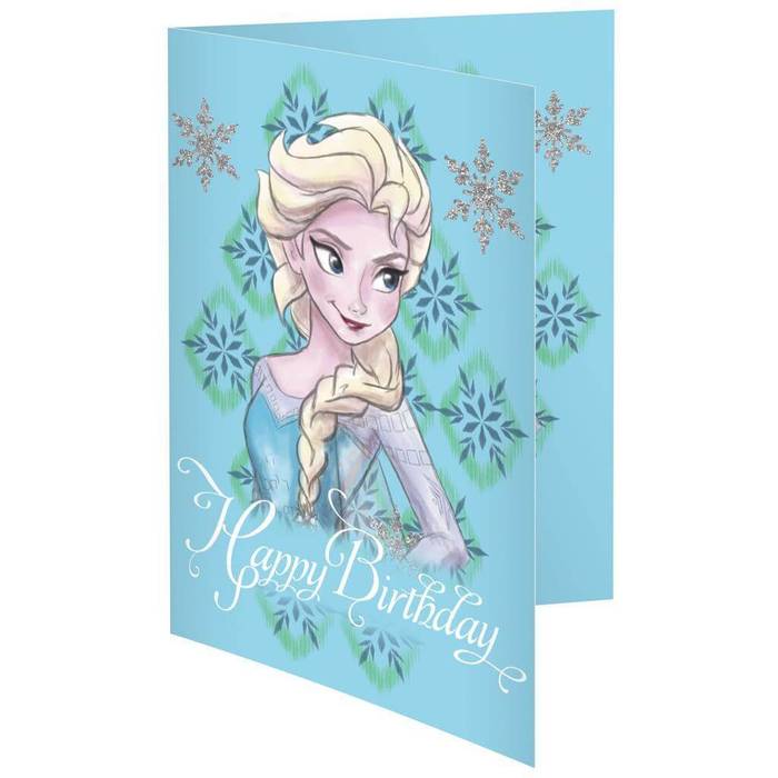 ΔΙΑΚΑΚΗΣ κάρτα ευχετήρια γενεθλίων frozen 11,7x6,8cm
