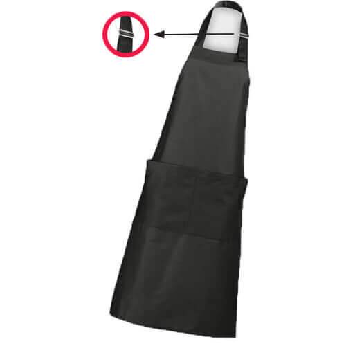 Ποδιά μπροστέλα πάνινη μαύρη one size 1τεμ