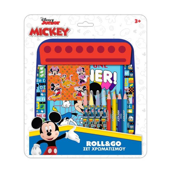 ΔΙΑΚΑΚΗΣ σετ χρωματισμού disney mickey-minnie roll και go 21x24,5cm