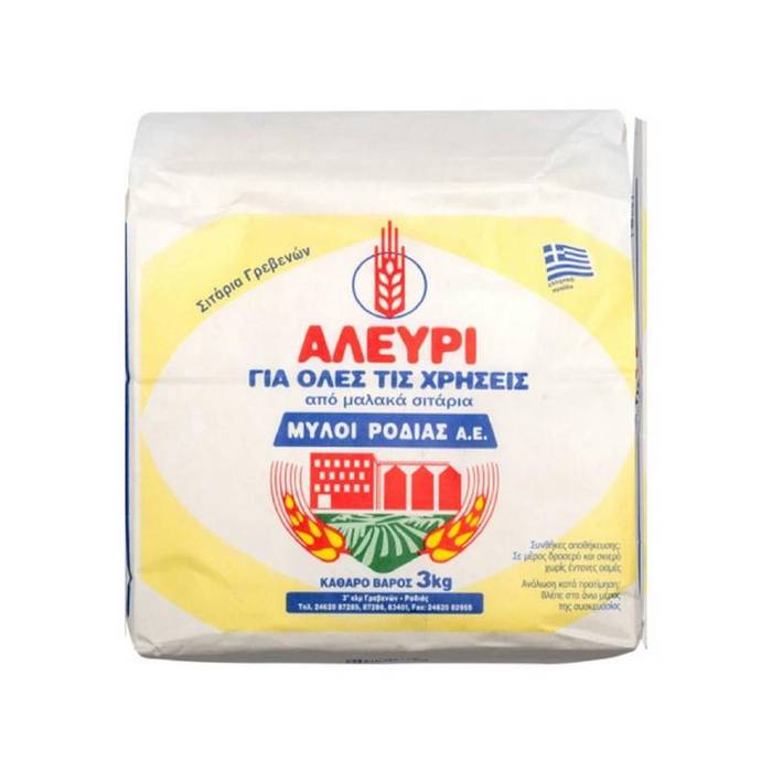 ΜΥΛΟΙ ΡΟΔΙΑΣ αλεύρι γενικής χρήσης 3kg