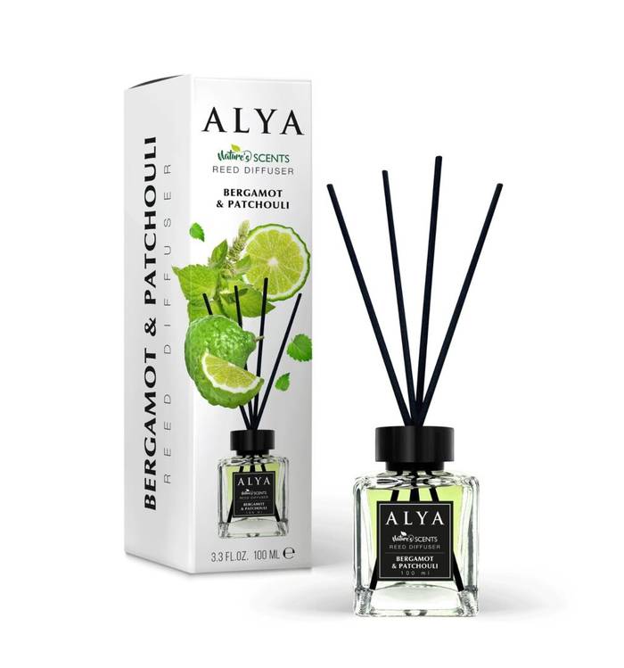 ALYA nature's scents αρωματικό χώρου με στικ bergamot και patchouli 100ml
