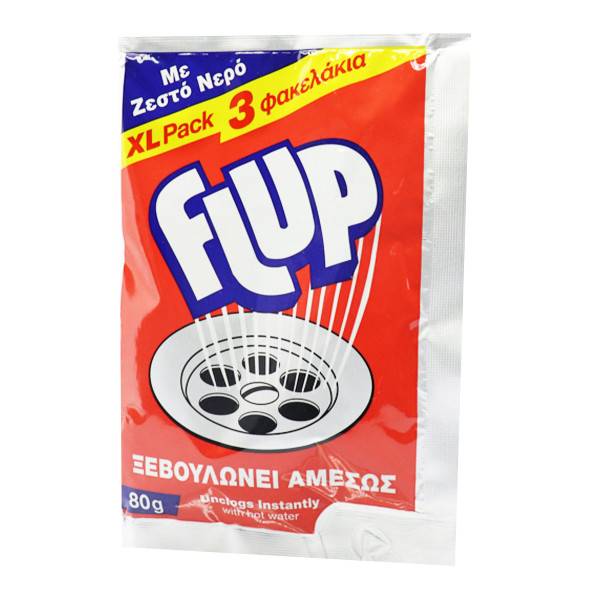 FLUP αποφρακτικό για ζεστό νερό 3x80gr