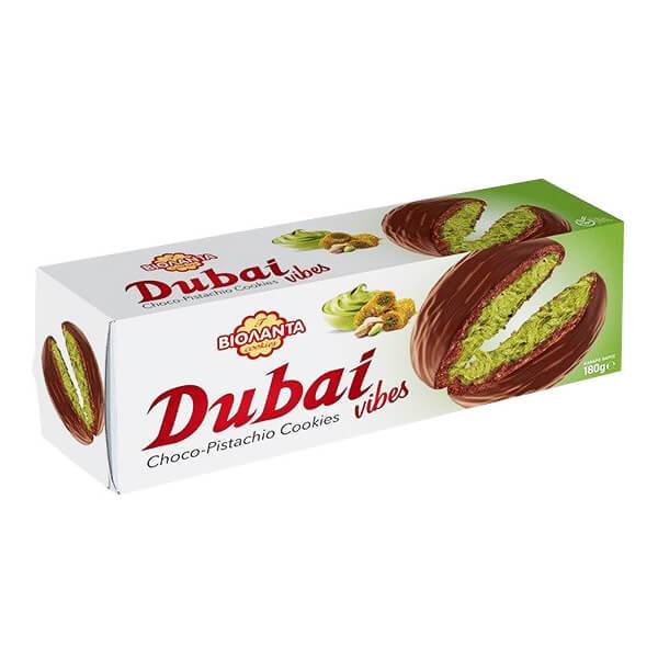 ΒΙΟΛΑΝΤΑ μπισκότα cookies dubai με κρέμα φυστικιού αιγίνης και κανταϊφι με επικάλυψη σοκολάτας 180gr