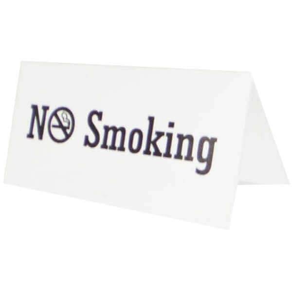 Σήμανση λευκή no smoking 10x5cm