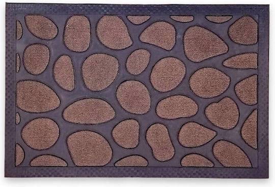 SIDIRELA πατάκι βότσαλο καφέ 40x60cm