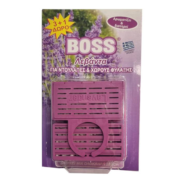 BOSS αρωματικό ντουλάπας λεβάντα 4τεμ