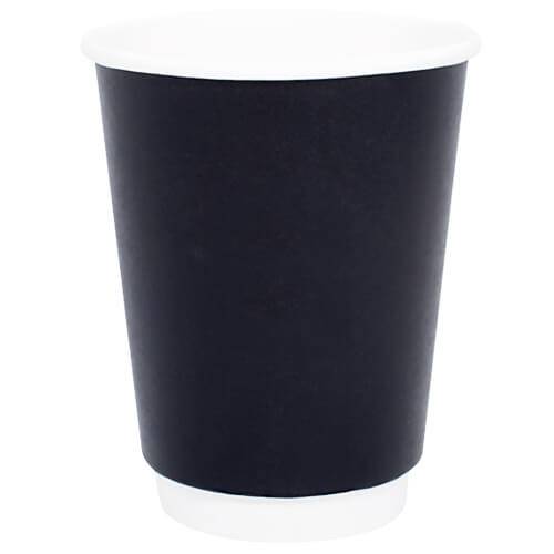 Ποτήρι χάρτινο μαύρο double wall 16oz 25τεμ