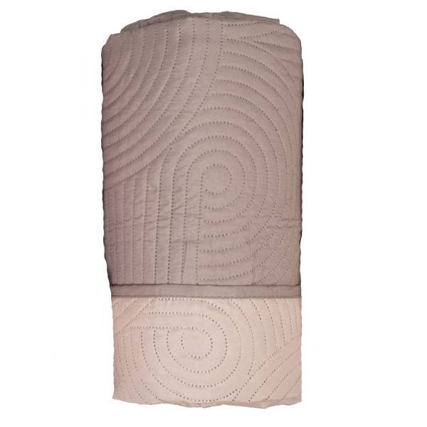FLAMINGO Ultrasonic Ala κουβερλί 100% μικροϊνών moca και beige 160x220cm