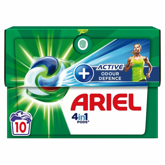 ARIEL κάψουλες πλυντηρίου ρούχων Active Odor Defence 10τεμ