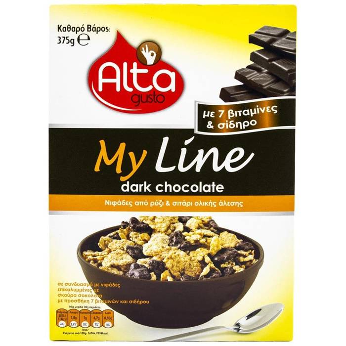 ALTA Gusto Δημητριακά My Line Dark Chocolate 375gr