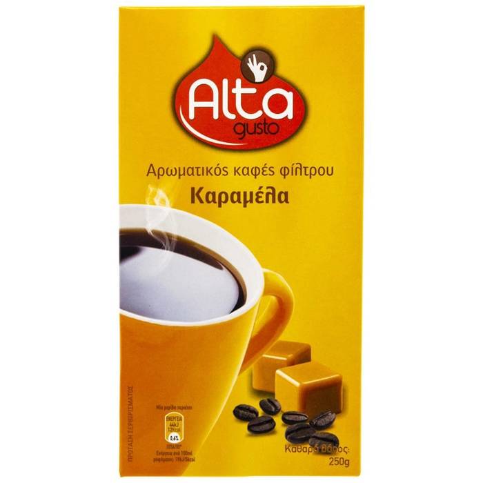 ALTA Gusto Καφές Φίλτρου Άρωμα Καραμέλα 250gr