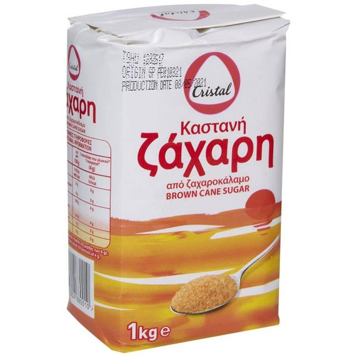 CRISTAL Ζάχαρη Καστανή Εισαγωγής 1kg