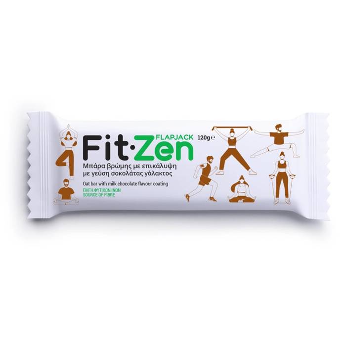 FIT ZEN FLAP JACK μπάρα βρώμης με σοκολάτα 120gr