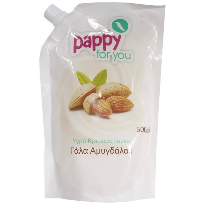 PAPPY FOR YOU κρεμοσάπουνο αμύγδαλο ανταλλακτικό 500ml