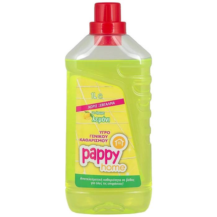 PAPPY HOME υγρό γενικού καθαρισμού λεμόνι 1lt