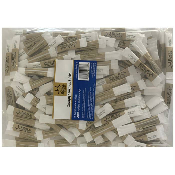 ROYAL Ζάχαρη Λευκή Sticks 200τεμ