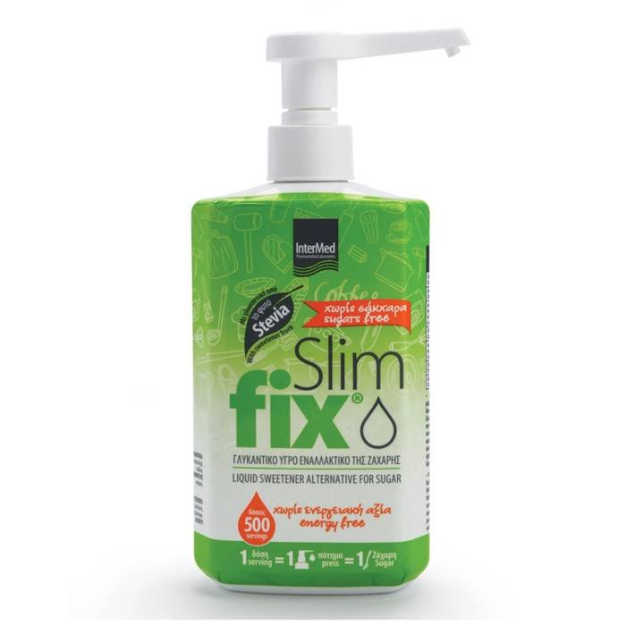 SLIM FIX Γλυκαντικό Υγρό Με Stevia 500ml