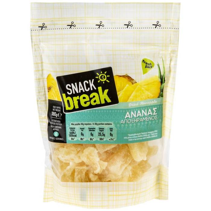 SNACK BREAK ανανάς αποξηραμένος 180gr