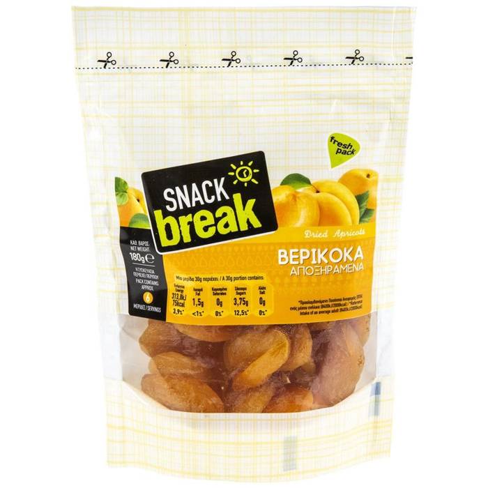 SNACK BREAK βερίκοκα αποξηραμένα 180gr