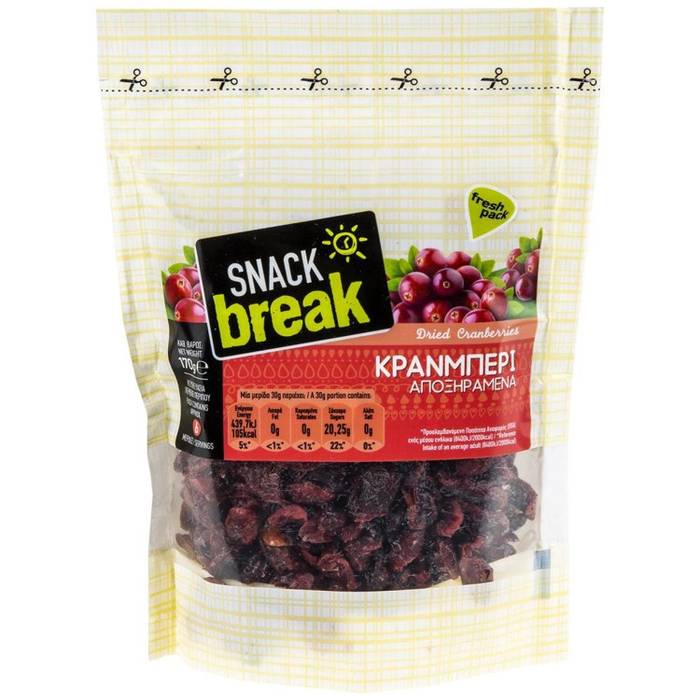 SNACK BREAK κράνμπερι αποξηραμένα 170gr
