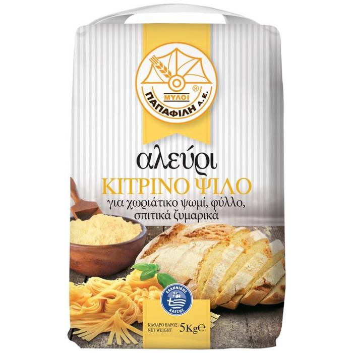 ΜΥΛΟΙ ΠΑΠΑΦΙΛΗ αλεύρι κίτρινο ψιλό 5kg