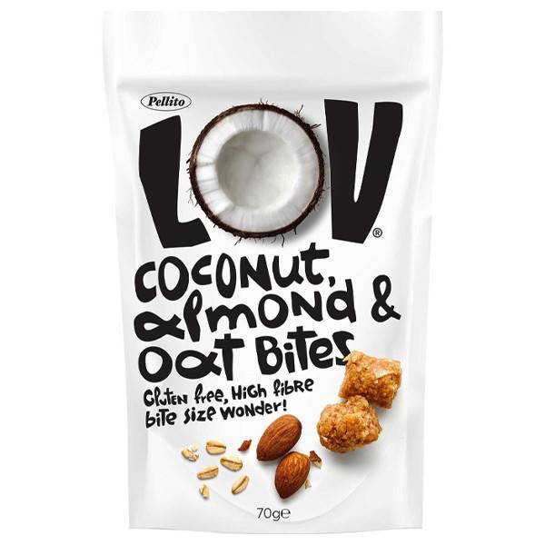 PELLITO lov oat bites με καρύδα και αμύγδαλο 70gr