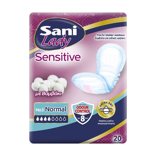 SANI sensitive lady σερβιέτες ειδικών χρήσεων No3 normal 20τεμ