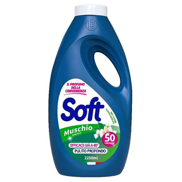 SOFT υγρό πλυντηρίου ρούχων muschio bianco 50μεζ 2,25lt