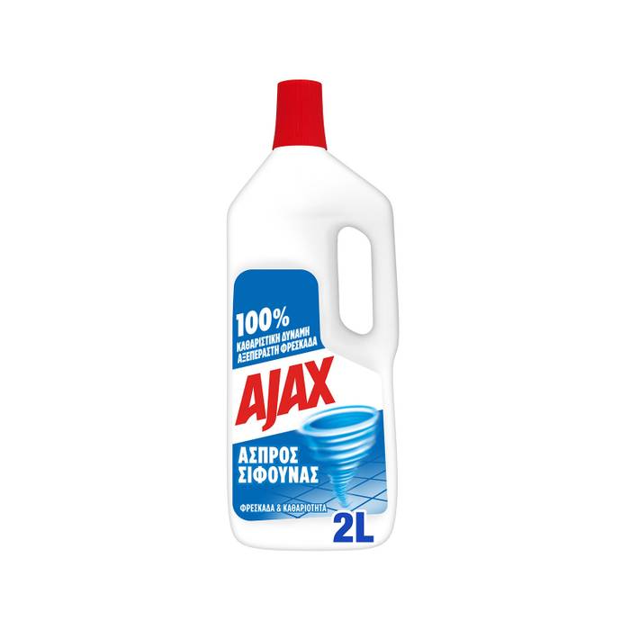 AJAX Άσπρος Σίφουνας υγρό καθαριστικό γενικής χρήσης Κλασικό 2lt