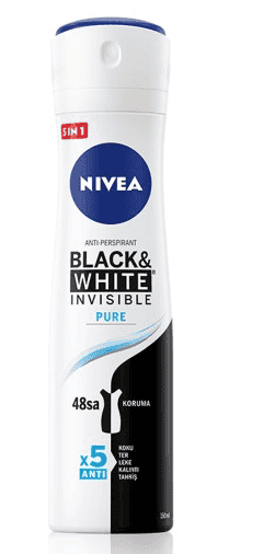 NIVEA αποσμητικό σώματος spray black και white invisible pure 150ml