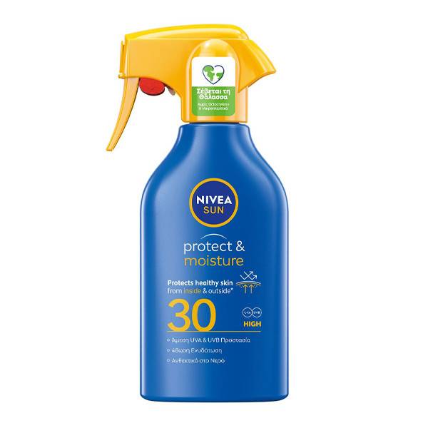 NIVEA αντιηλιακό protect και care SPF30+ με αντλία 270ml