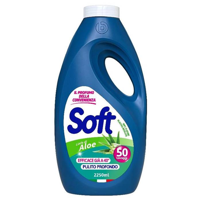 SOFT υγρό πλυντηρίου ρούχων αλόη 50μεζ 2,25lt