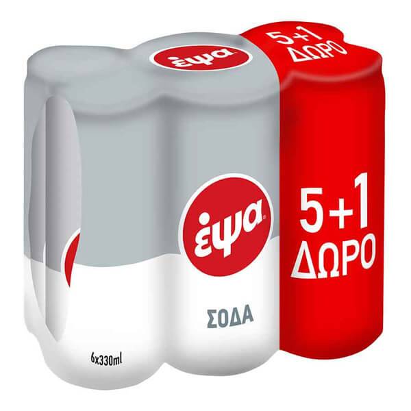 ΕΨΑ αναψυκτικό σόδα κουτί 6x330ml