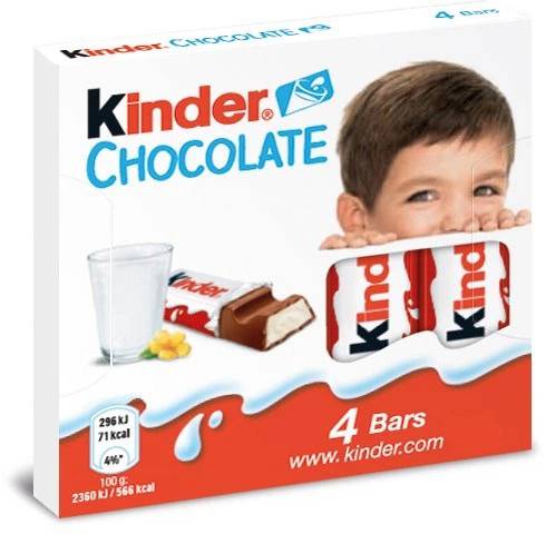FERRERO Kinder σοκολάτα χωρίς γλουτένη 4τεμ 50gr