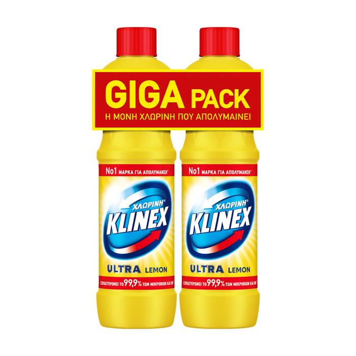 KLINEX χλωρίνη παχύρρευστη κίτρινη 2x1250ml