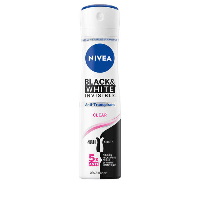NIVEA αποσμητικό σώματος spray black και white invisible clear 150ml