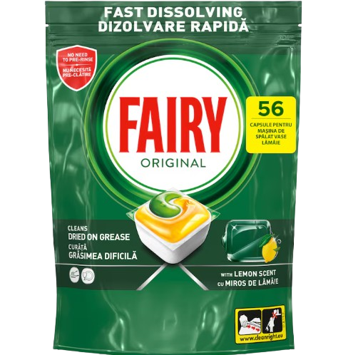 FAIRY ταμπλέτες πλυντηρίου πιάτων all in one λεμόνι 56τεμ