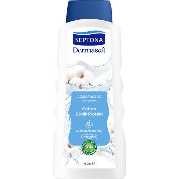 SEPTONA dermasoft αφρόλουτρο cotton και milk protein 750ml