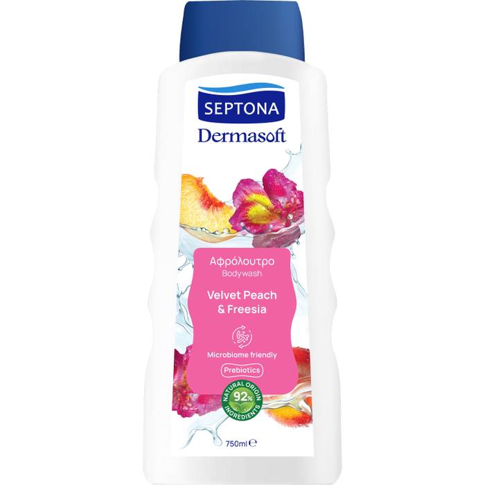SEPTONA dermasoft αφρόλουτρο velvet peach και freesia 750ml