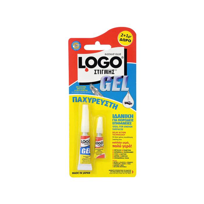 LOGO κόλλα gel παχύρευστη 2+1gr