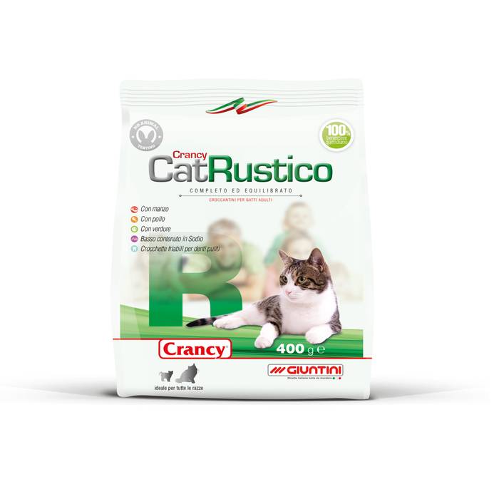 GIUNTINI Cat Rustico γατοτροφή crancy με βοδινό και κοτόπουλο 400gr