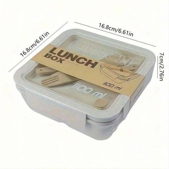 LUNCH BOX φαγητοδοχείο eco με κουτάλι και πιρούνι 1,1lt
